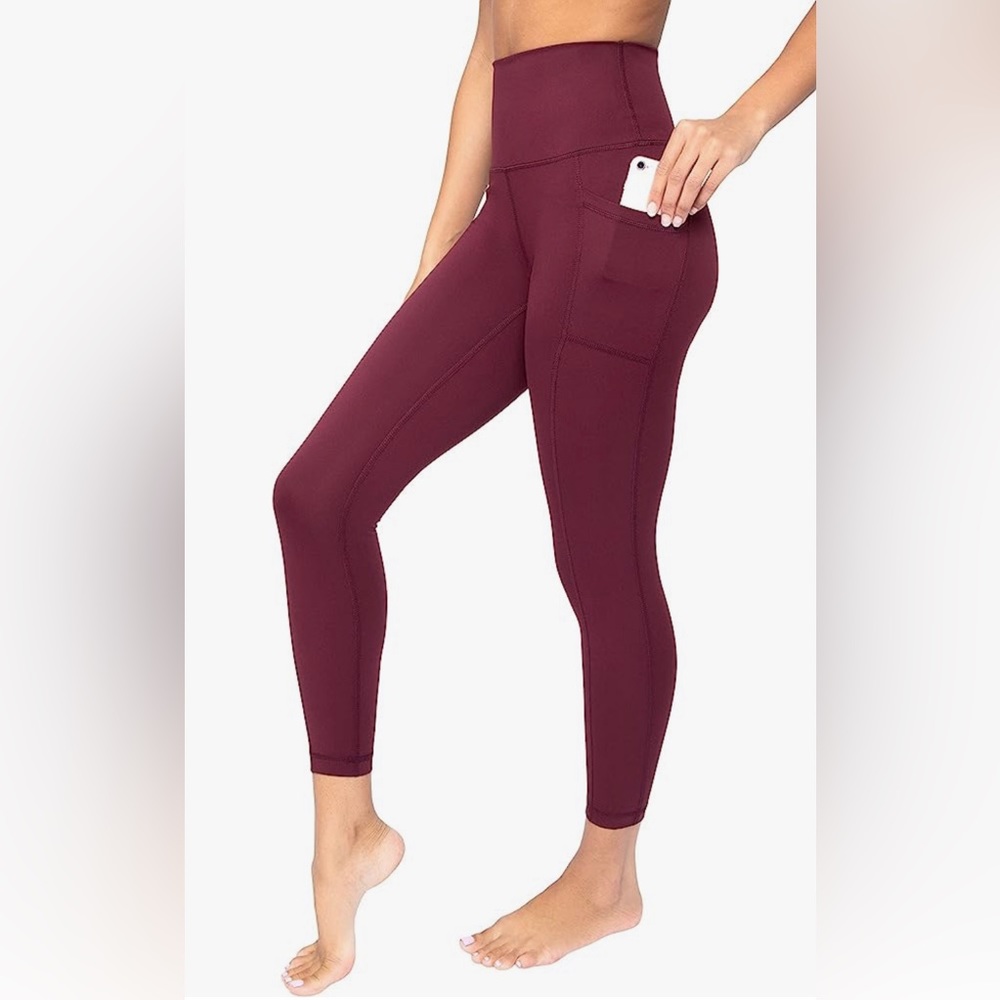 Yogalicious Lux High Waist Elastic Free Side Pocket Ankle Legging Size XS